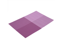 Juego de 4 manteles individuales rectangulares, estampado de cuadros, morado NEVEANCE