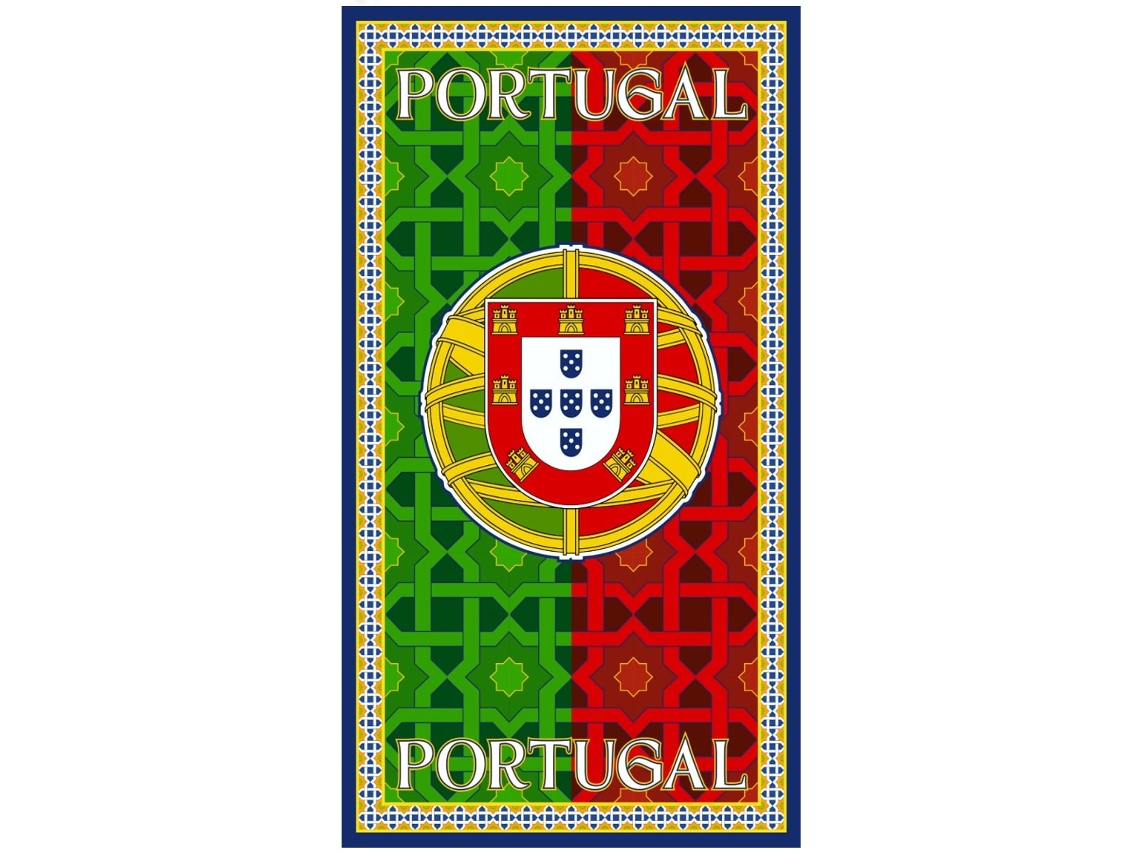 Toalla De Playa Microfibra Bandera De Portugal Mosaico