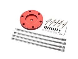 Base Para Estación De Soldadura Con 4 Brazos Metálicos Para Montaje De Pcb - Roja