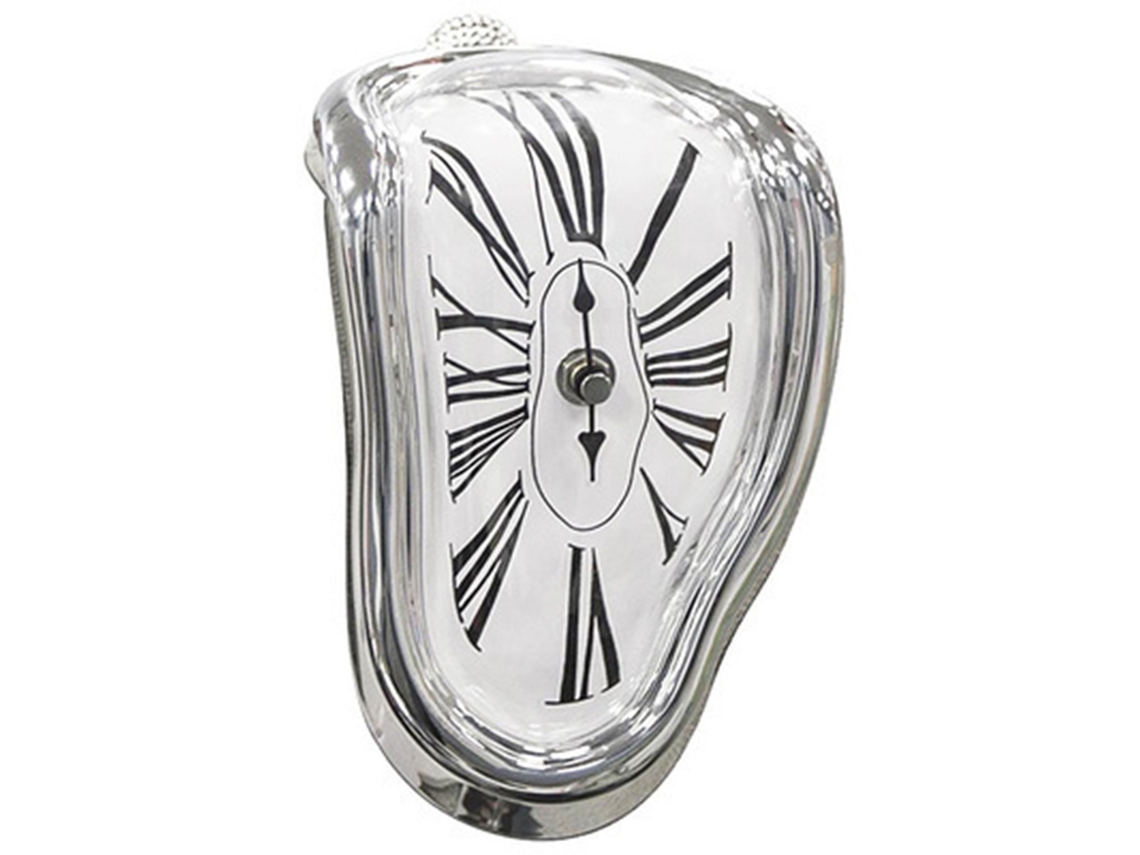 2026-reloj De Mesa Fundido Plástico Decorativo Con Pintura Metalica Electrolítica Retro Para Oficina Plata