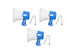 3pcs Mini Megafone Brinquedo Com Música Chaveiro Role Play Infantil Azul