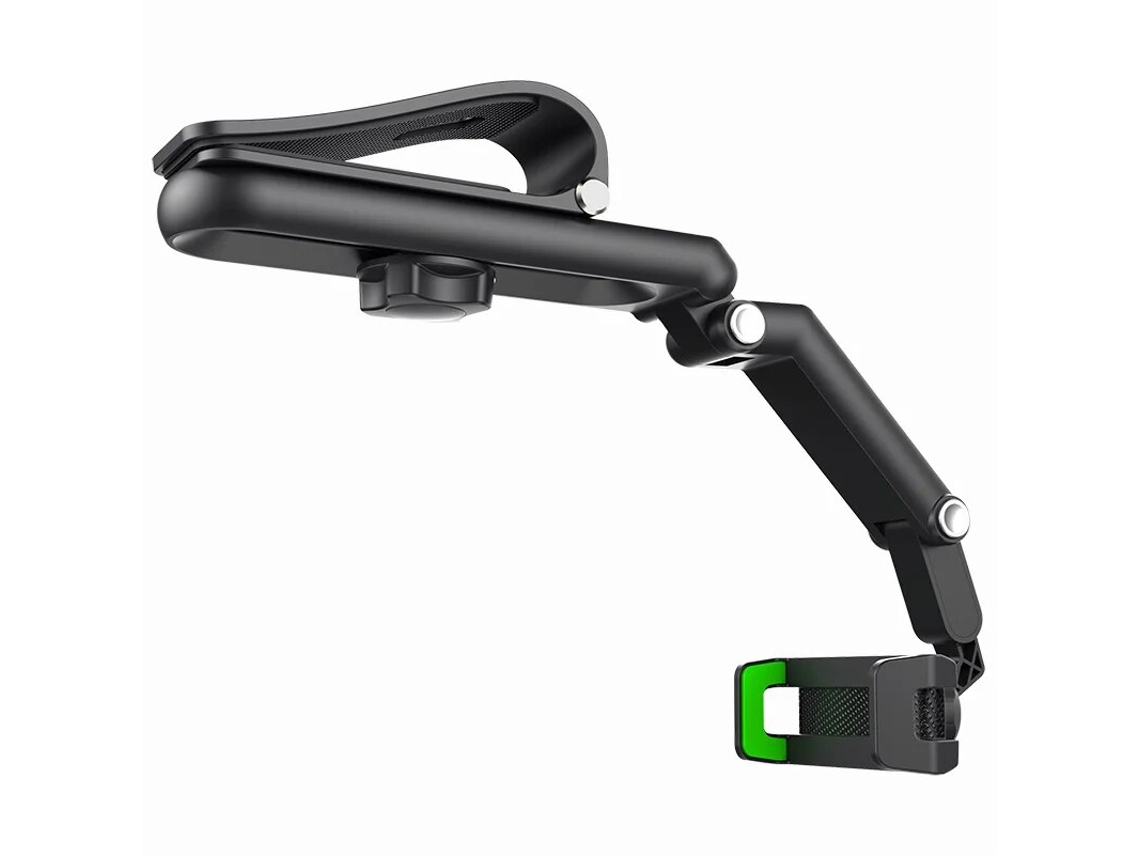 Soporte para teléfono de coche Viewleaf con visera solar, rotación de 360°, compatible con iPhone, Samsung y Android, color verde