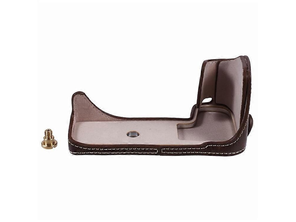 Estuche de piel sintética compatible con Canon EOS R10, tapa inferior con tornillo, estuche de medio cuerpo Facpoet