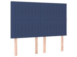 Maison Exclusive - Cabecero De Cama Azul 144x5x118/128 Cm Tela