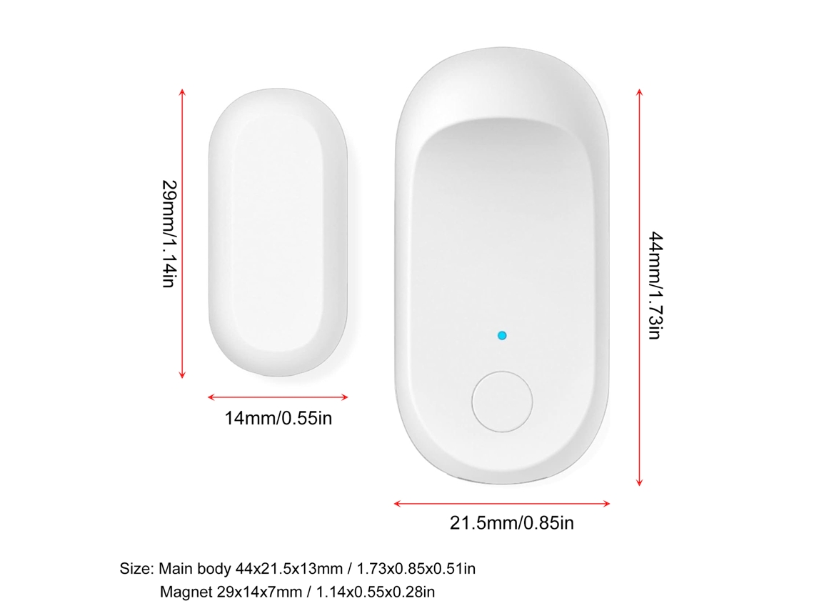 Mali sensor de Porta/janela Smart Home Compatível com Mi Home App Requer Gateway Bt Mi Home (vendido Separadamente)