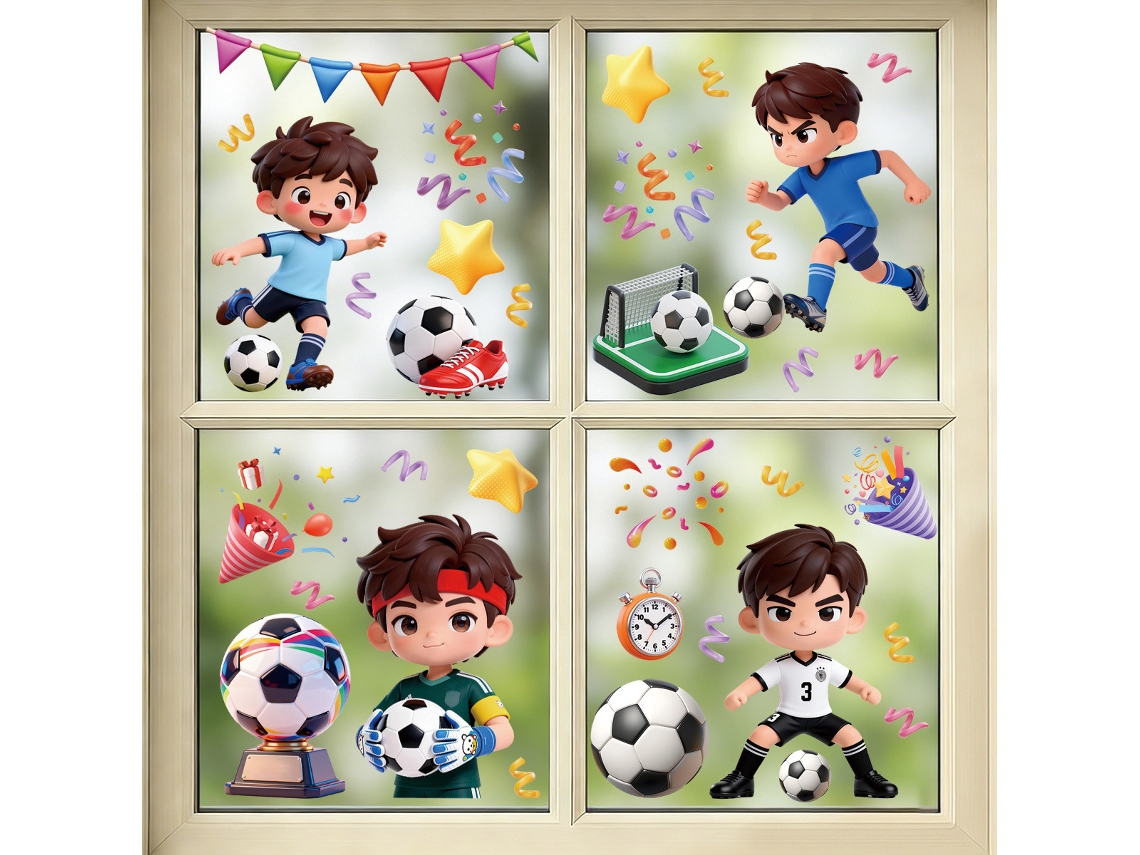 Notas Post-it para la Copa Mundial de la FIFA 2026 - 4 unidades, electrostáticas, reutilizables, para decoración.