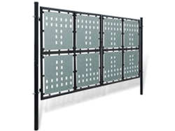 Maison Exclusive - Puerta De Valla Individual Negra De 300 X 150 Cm