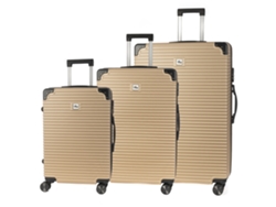 Juego De 3 Maletas Trolley, Material Abs Alta Resistencia Con Esquinas Reforzadas. Cerradura Numérica Y 4 Ruedas Dobles Extraíbles Y Giratorias 360°.