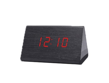 Reloj despertador electrónico luminoso led inteligente creativo de madera