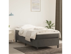 Estructura De Cama Sin Colchón Terciopelo Gris Oscuro 80x200 Cm