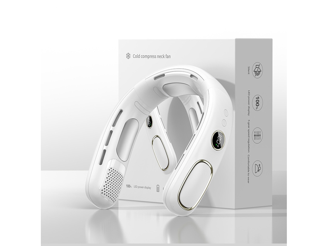 Refrigeración Por Semiconductores, Ventilador De Cuello, Carga Usb - Blanco