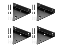 Soportes Triangulares Metálicos Invisibles Para Estantes Flotantes, Para Montaje En Pared, 4 Unidades.