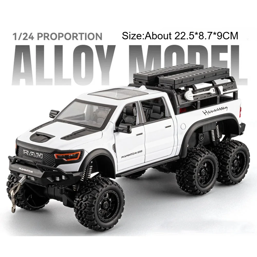 (Mamut Blanco) Escala 1:24 - Coche en miniatura - Metal fundido a presión - Modelo en miniatura