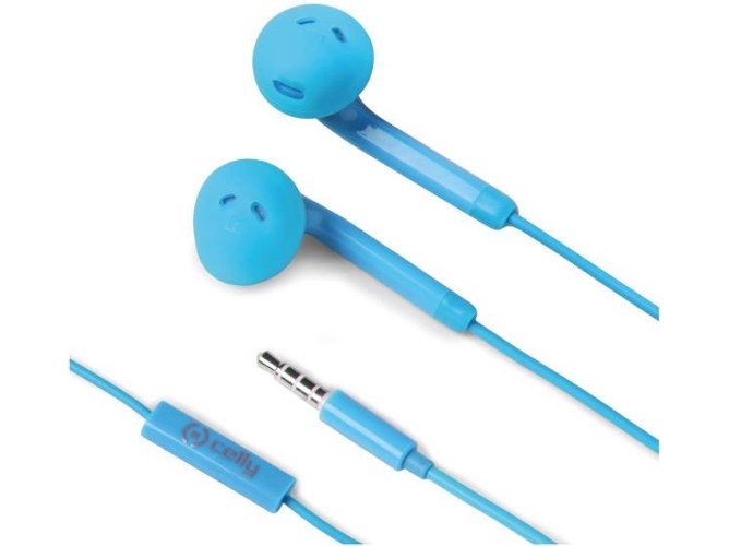 Auriculares con Cable CELLY FUN35LB (In Ear - Micrófono - Azul)