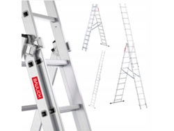 Escalera Aluminio 3x11 Multifuncional Universal 150 Kg Baulich