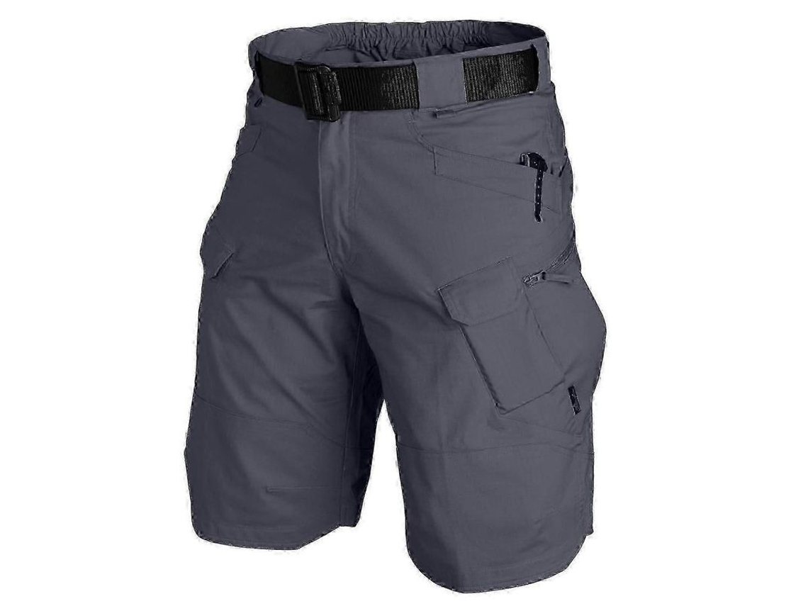 Pantalones Cortos Tácticos Hombres Impermeables Senderismo Cargo Con Multi-bolsillos Lgrey L Gris