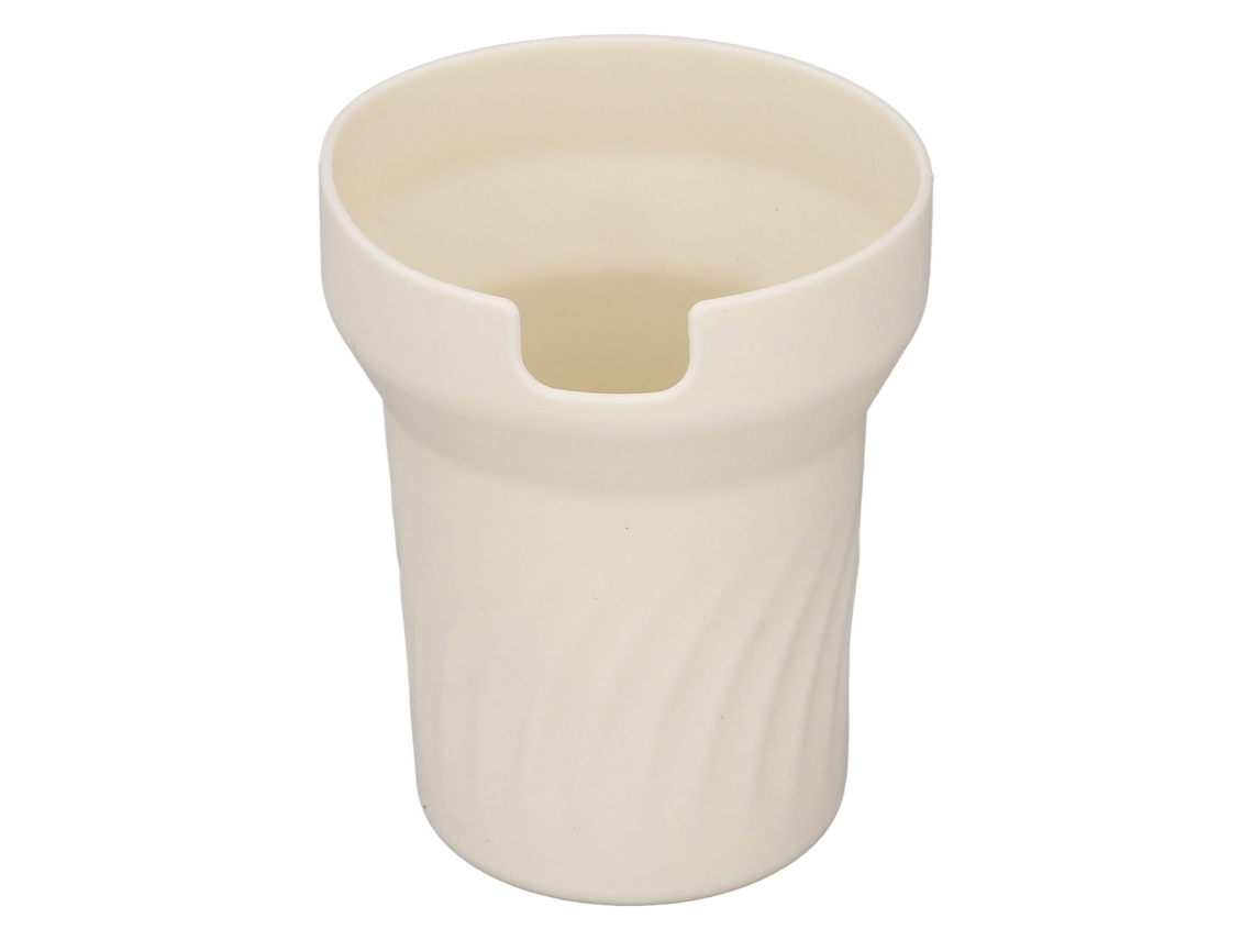 Elegante Protector De Silicona Antiarañazos Para La Base De Vasos Stanley De 40 Oz, Color Blanco Marfil.