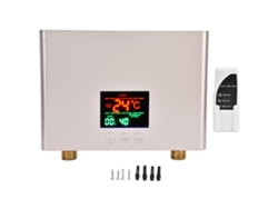 Calentador de agua eléctrico instantáneo sin tanque de 5500 W con control remoto táctil para cocina y baño, 30-55 °C, 220 V