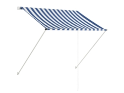 Maison Exclusive - Toldo Retráctil 150x150 Cm Azul Y Blanco
