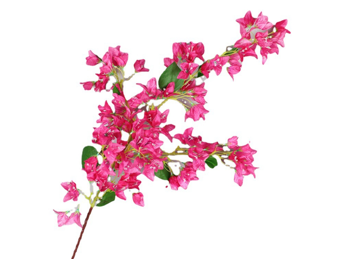 Ramo de buganvillas artificiales de seda de 120 cm con flores rojas falsas y tallo de alambre para decoración de bodas.