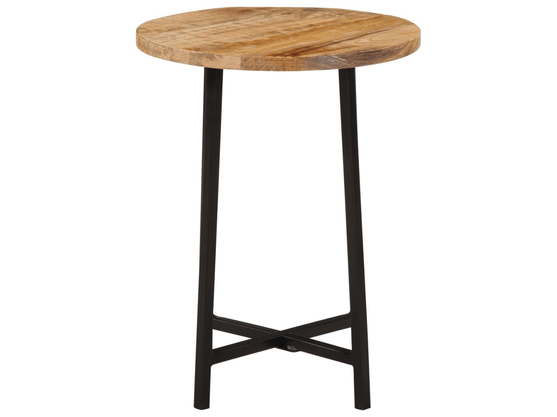 Mesa de café  Mesa auxiliar de 35 x 35 x 45 cm, madera maciza de mango y hierro Wsd358062 Lovely Home