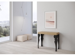 Consolas Paxon Small Premium Extensible hasta 196 cm ITAMOBY (90 x 40 x 77 cm - Paneles de Melamina - Roble Natural)