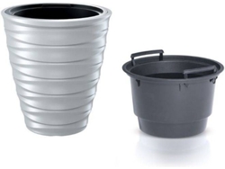 Set 2 Maceteros PROSPERPLAST Freze DBFE (Blanco - 29.5x29.5x32 cm)