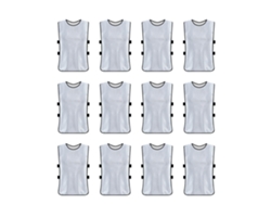 Chaleco De Entrenamiento De Fútbol Para Adultos De 12 Piezas, Transpirable, Camiseta Blanca, Deportes Al Aire Libre.
