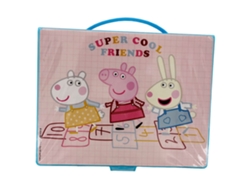 44 Set Arte Set Estilo de Pasta na Caixa Rosapeppa Pig