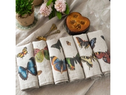 Juego de 6 servilletas Mariposas voladoras HOUSE ART
