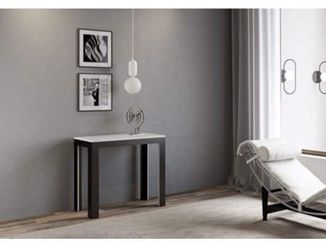 Consolas Linea Evolution Extensible hasta 300 cm ITAMOBY (90 x 40 x 77 cm - Paneles de Melamina - Fresno Blanco)