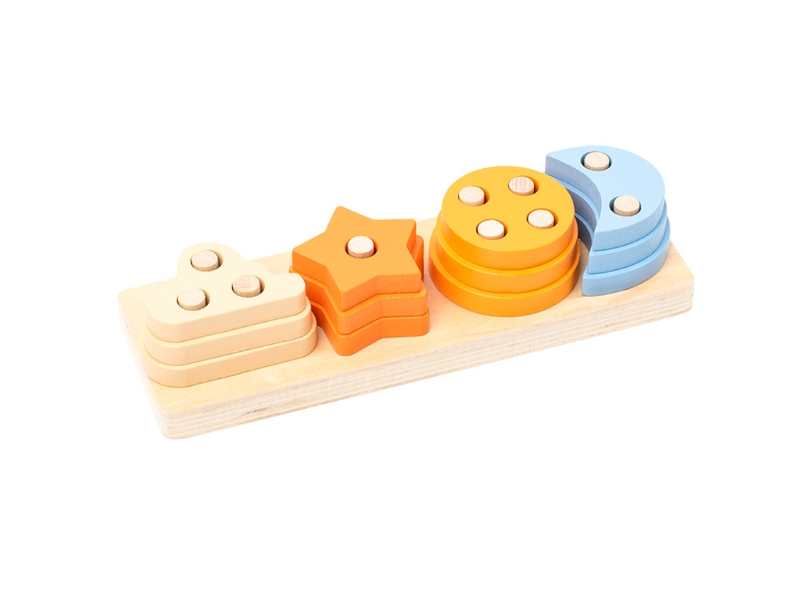 Juguetes Educativos De Madera Para Niños, Bloques De Construcción Para Clasificar Formas Y Colores, Juguetes Geométricos Grandes Para Apilar.