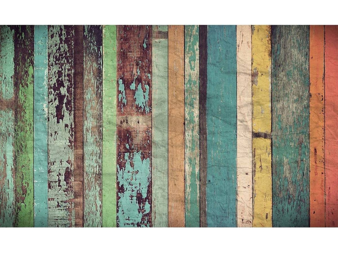 Cabecero de Cama OEDIM Imitación Madera Antigua (Multicolor - 100x60cm - PVC)