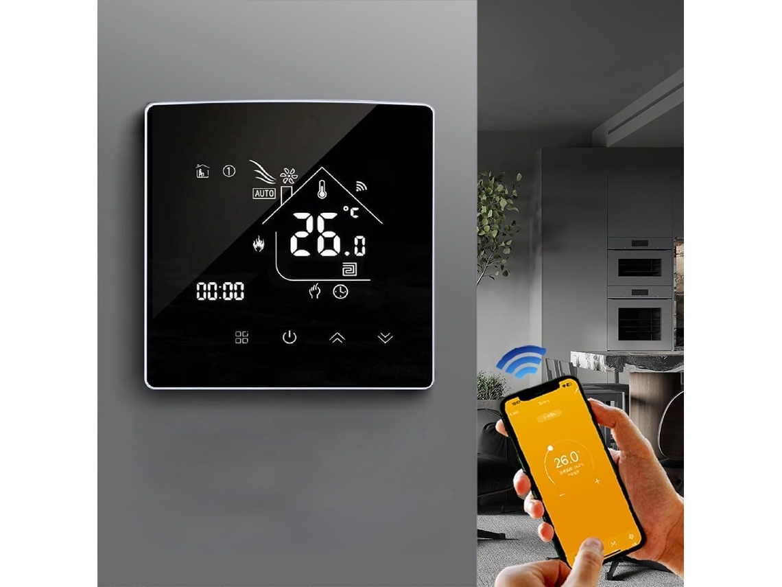 Termostato Inteligente Wifi De 8,6 Pulgadas Con Pantalla Táctil Para Calefacción Doméstica.