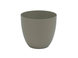 PLASTIKEN TES - Maceta Redonda Cuenco Diámetro 32 cm Capacidad 175L Taupe