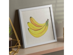 Póster NACNIC Cuadrado de El Poder de Tres. de Frutas y Verduras de Forma Cuadrada, Ilustrada con Dibujos A Color.