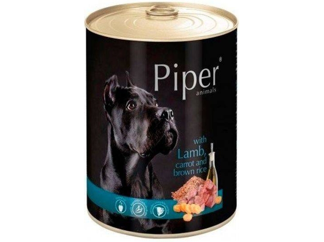 Pienso para Perros PIPER (400g - Húmedo - Sabor: Cordero, Zanahoria y Arroz Integral)