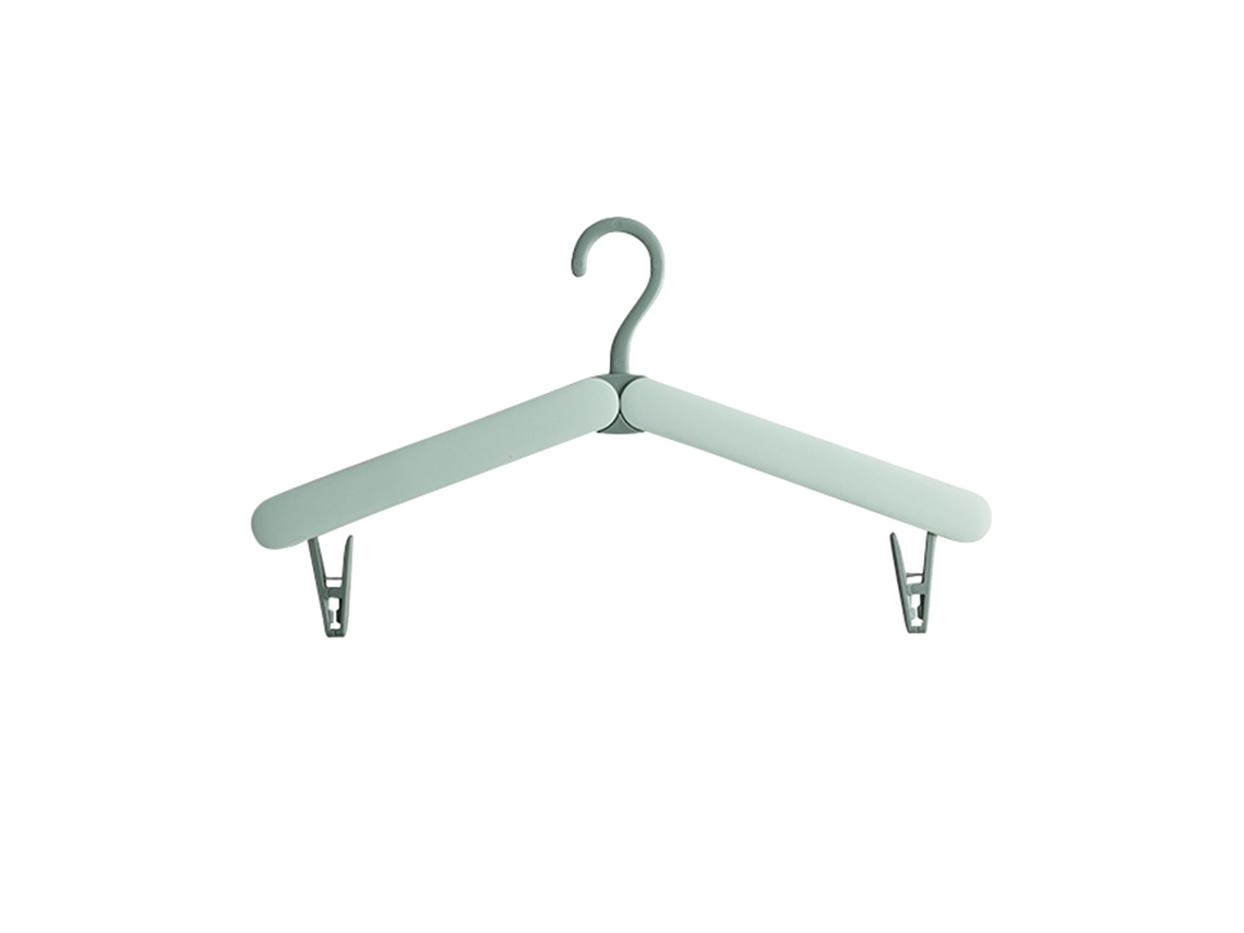 Percha plegable portátil con ganchos multifuncionales
