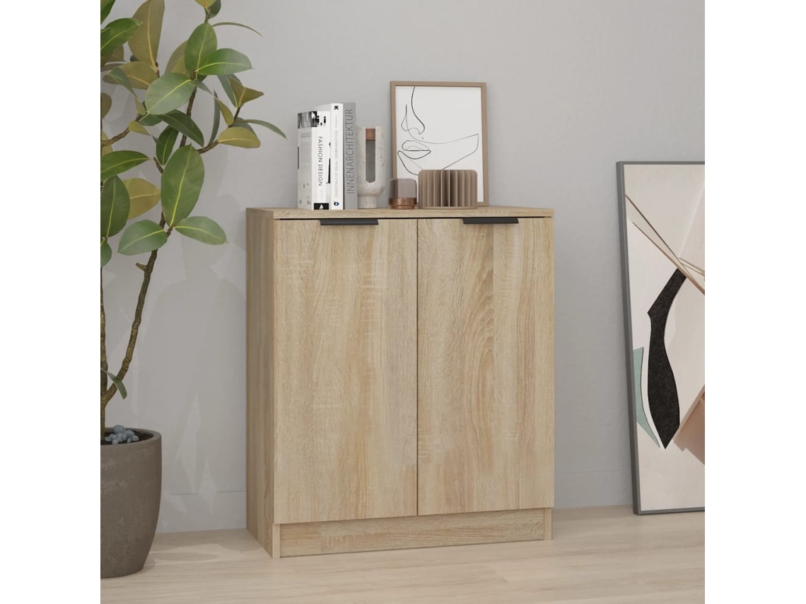 Aparador De Madera Contrachapada Roble Sonoma 60x30x70 Cm