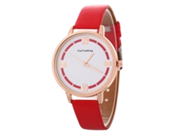 Reloj Analógico Redondo De Cuarzo Con Correa De Cuero Para Mujer Zhoulianfa Fashion