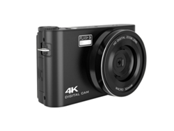 Cámara Digital 4k Con Cuerpo De Aleación De Aluminio Y 64 Mp Con Enfoque Automático (negra)