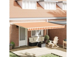 Maison Exclusive - Toldo Retráctil Amarillo Y Naranja 450 X 350 X 165 Cm