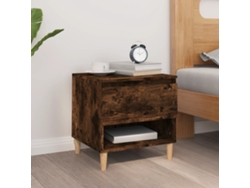 Mesa de Cabeceira LOVELY HOME Mesinha 50X46X50 Cm Derivados Madeira Carvalho Fumado