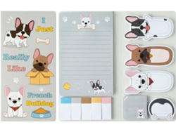 Juego de notas adhesivas Chrui Notepad con 550 hojas (Bulldog)
