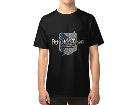 Camiseta ROCKINSTONE Attack On Titan Logo Algodón para Hombre (XL)