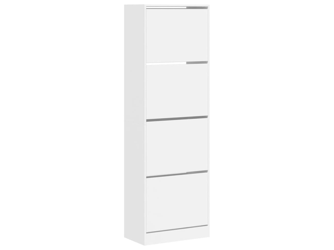 Zapatero con 4 cajones abatibles, blanco, MAISON EXCLUSIVE (60x34x187,5 cm)