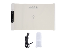 Bandeja Eléctrica Para Calentar Alimentos, Plegable De Silicona, Con 3 Ajustes De Temperatura, Color Blanco.