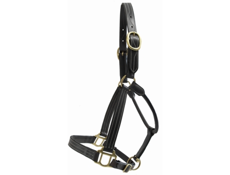Cabezada de cuero para caballos T de T Trippled Stiched