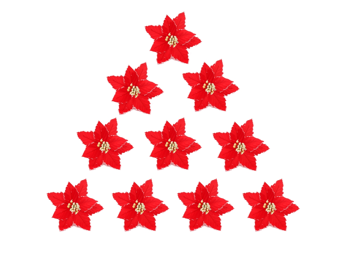 Adornos para el árbol de Navidad con corona roja y enredadera