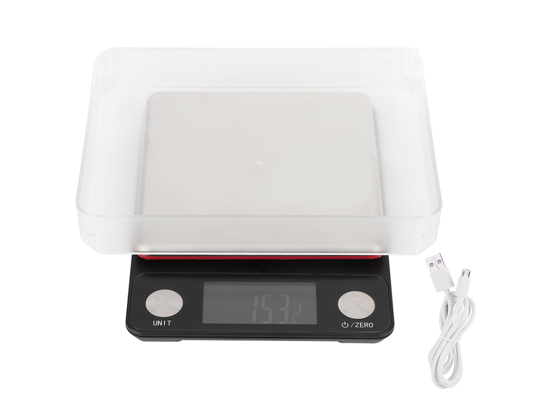 MEOIRUERY Báscula de Cocina Electrónica Multifuncional con Precisión USB Recargable 5kg 0.1g